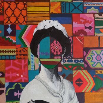 Schilderij getiteld "Angela" door Burcu Panahi, Origineel Kunstwerk, Acryl