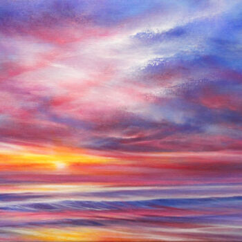 Pintura titulada "Summer Storm" por Stella Dunkley, Obra de arte original, Oleo Montado en Bastidor de camilla de madera