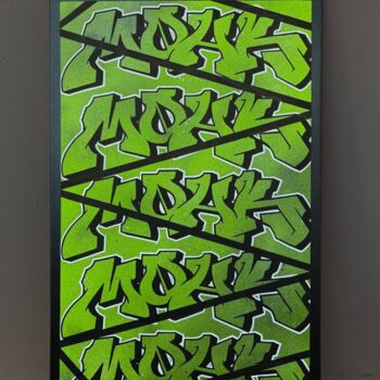 Painting titled ""MOHK" by Monker" by Monker, Original Artwork, Marker