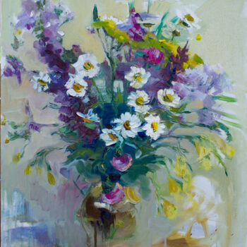 Painting titled "Field bouquet" by Arus Pashikyan, Original Artwork, Oil