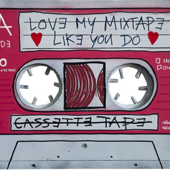 Painting titled "MIXTAPE – LOVE MY M…" by Frank Willems, Original Artwork, Acrylic