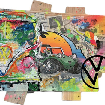 Painting titled "Tableau Pop Art VW,…" by Vincent Streiff, Original Artwork, Acrylic