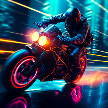Digital Arts titled "Headlight ON!" by Paolo Chiuchiolo, Original Artwork, AI generated image
