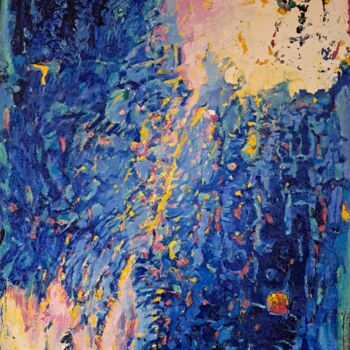 Painting titled "Liens de lumière" by Jean-Marc Chapelet (jeanmarchapelet), Original Artwork, Oil
