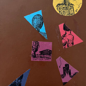 Collages getiteld "3rfr} / Chessboard…" door Leni Smoragdova, Origineel Kunstwerk, Collages