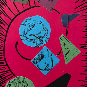 Collages titled "3342 / Chessboard -…" by Leni Smoragdova, Original Artwork, Collages