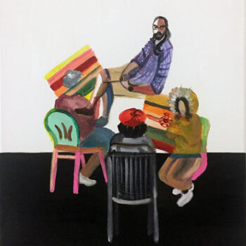 Schilderij getiteld "Meeting Points VI." door Szabrina Maharita, Origineel Kunstwerk, Acryl
