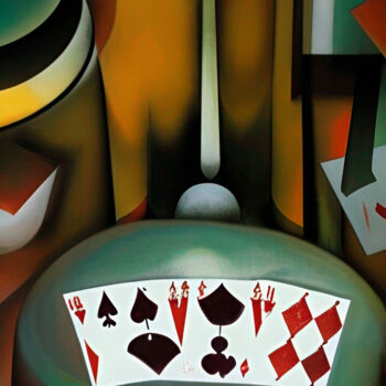 Peinture intitulée "Straight card hand" par Anna Alekberova, Œuvre d'art originale, Huile Monté sur Châssis en bois