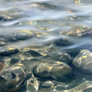 Pittura intitolato "Phaselis’ stones" da Valeria Ocean, Opera d'arte originale, Olio Montato su Telaio per barella in legno
