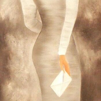 Malerei mit dem Titel "last letter" von Anita Burnaz, Original-Kunstwerk