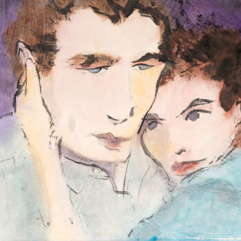 Peinture intitulée "We'll see" par Marcel Garbi, Œuvre d'art originale, Aquarelle