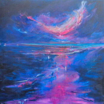 Malerei mit dem Titel "Luminous Ocean" von Sophia Kühn, Original-Kunstwerk, Acryl