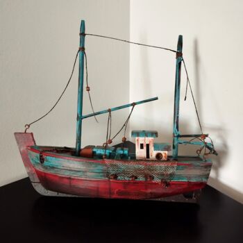"Naufrage 1" başlıklı Heykel Carole Carpier tarafından, Orijinal sanat, Ahşap