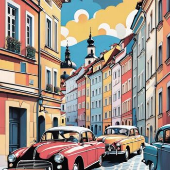 绘画 标题为“Nostalgic Charm: Vi…” 由Elina Kharitonova, 原创艺术品, 丙烯 安装在木质担架架上