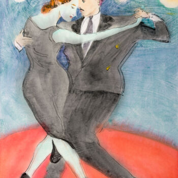 Pintura intitulada "It takes two" por Marcel Garbi, Obras de arte originais, Aquarela