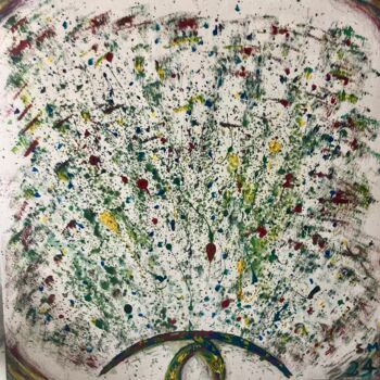 Painting titled "Éclats de JO 24" by Sandy Madar, Original Artwork, Acrylic