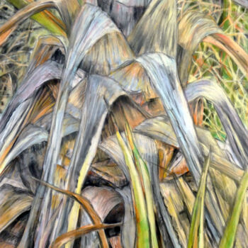 Peinture intitulée "Wildwuchs" par Gabriele Kübler-Mohr, Œuvre d'art originale, Pastel