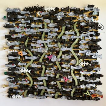 Peinture intitulée "Two Kings" par Michael Fantozzi, Œuvre d'art originale, Acrylique Monté sur Panneau de bois