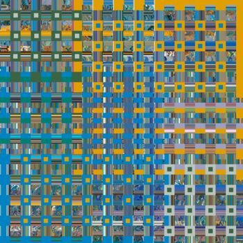 Digital Arts titled "Quadrille1" by Nico Vincent, Original Artwork, Digital Painting
