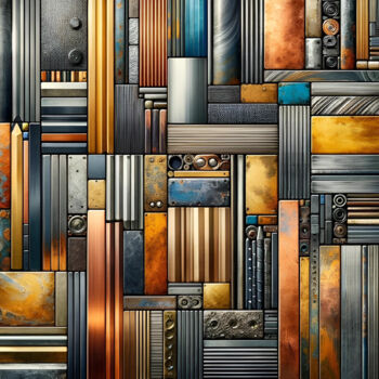 「Metallic Cadence -…」というタイトルのデジタルアーツ Alberto Capitaniによって, オリジナルのアートワーク, AI生成画像