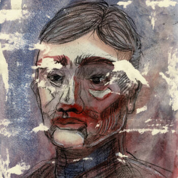 绘画 标题为“Portrait n°9” 由Rovic Yasor, 原创艺术品, 木炭