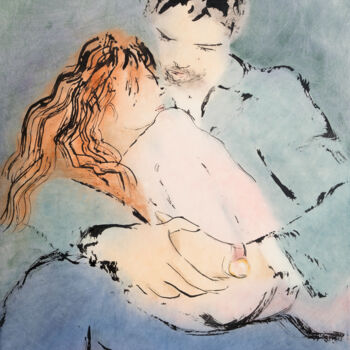 제목이 "Lullaby for Amy"인 미술작품 Marcel Garbi로, 원작, 수채화