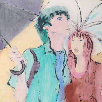 绘画 标题为“It has stopped rain…” 由Marcel Garbi, 原创艺术品, 水彩