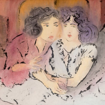 Peinture intitulée "Evening" par Marcel Garbi, Œuvre d'art originale, Aquarelle