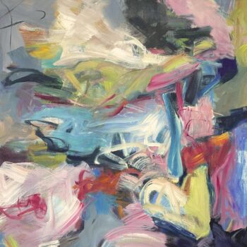 Painting titled "Up to the Lake" by Nancy J. Mclaughlin, Original Artwork, Acrylic