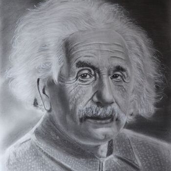 제목이 "ALBERT EINSTEIN"인 그림 Kamal Raj Thakur Utsav Thakur로, 원작, 흑연
