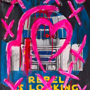 Pittura intitolato "STAR WARS - R2D2 XX…" da Ilguada, Opera d'arte originale, Acrilico