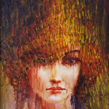 Ζωγραφική με τίτλο "🌖 Ombrage" από Isabel Mahe, Αυθεντικά έργα τέχνης, Λάδι Τοποθετήθηκε στο Ξύλινο φορείο σκελετό