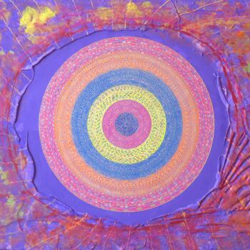 Painting titled "Drapé pourpre" by Vincent Schurck, Original Artwork, Acrylic Mounted on Wood Panel