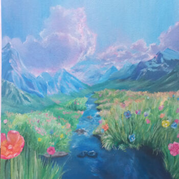 Painting titled "Fantasy dream" by Sophia Tsirog, Original Artwork, Acrylic
