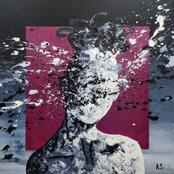 Painting titled "Persona YB2402" by Alex Senchenko, Original Artwork, Acrylic Mounted on Wood Stretcher frame