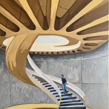 Painting titled "VE" by Majo Pino, Original Artwork, Oil