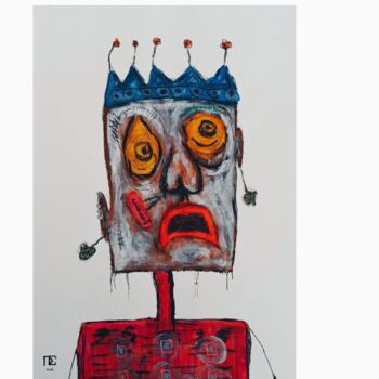 Dessin intitulée "Le dernier roi d'Éc…" par Pierre Soufflet, Œuvre d'art originale, Acrylique