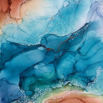 Painting titled "O mar" by Iulia Savinova, Original Artwork, Airbrush