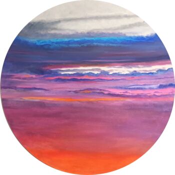 Pintura titulada "Paisaje de cielo II…" por Cristina Del Rosso, Obra de arte original, Oleo