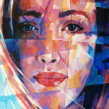 Schilderij getiteld "PORTRAIT. T" door Aleksandr Ilichev, Origineel Kunstwerk, Acryl