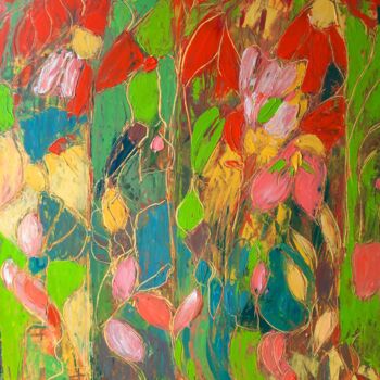 Painting titled "L'Amour vaincra #ap…" by Sandra Land, Original Artwork, Oil