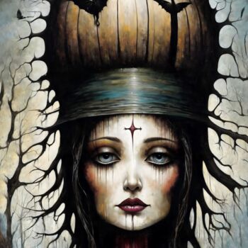 Painting titled "Regnata" by Alexandr Kuznetsov, Original Artwork, Acrylic Mounted on Wood Stretcher frame