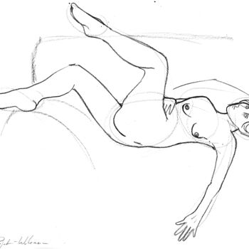 Nu allongé sur canapé-A-0034-ND