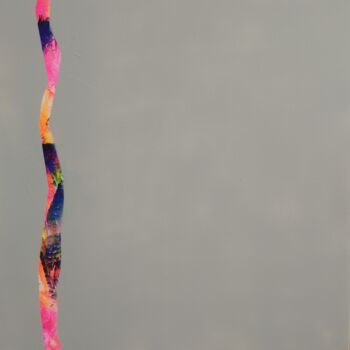 Painting titled "La Faille 2" by Delphine Dessein, Original Artwork, Acrylic Mounted on Wood Stretcher frame