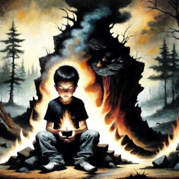 Peinture intitulée "Illumination" par Alexandr Kuznetsov, Œuvre d'art originale, Acrylique Monté sur Châssis en bois