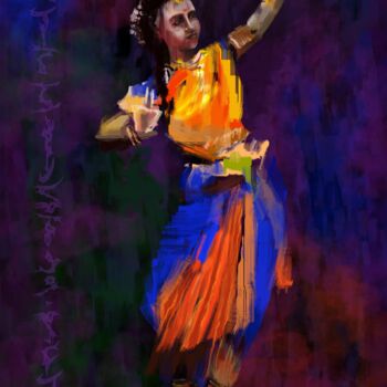 Arte digital titulada "The Dancer" por Shivkumar S, Obra de arte original, Pintura Digital