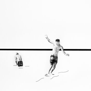 Drawing titled ""En déséquilibre"" by Elisetot, Original Artwork, Pencil