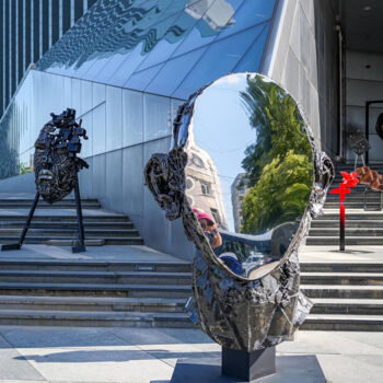 Sculptuur getiteld ""M.A.O.L.A 2"" door Illya Trofymchuk, Origineel Kunstwerk, Roestvrij Staal