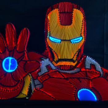 纺织艺术 标题为“Iron Man interior a…” 由Denis Salov, 原创艺术品, String Art