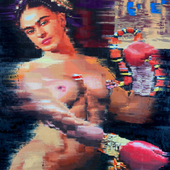 Ζωγραφική με τίτλο "Death of Cleopatra" από Gerry Chapleski, Αυθεντικά έργα τέχνης, Λάδι Τοποθετήθηκε στο Ξύλινο φορείο σκελ…